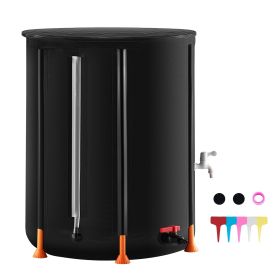 Collapsible Rain Barrel, 100 Gallon/380 L Portable Water Tank, PVC Rainwater Collection Barrel with Spigots and Overflow Kit