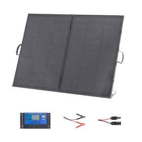 200W Foldable Solar Panel with Frame, 23% High-Efficiency Portable Monocrystalline Solar Panel Charger with 30A PWM Controller & MC4 Output