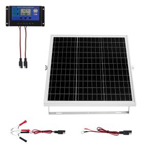 25W 12V Solar Panel Battery Charger, Solar Battery Trickle Charger Maintainer with Intelligent MPPT Controller & Adjustable Mount Bracket