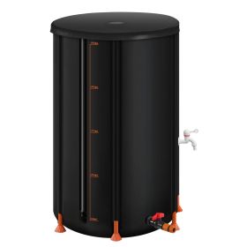 Collapsible Rain Barrel, 66 Gallon Portable Rain Water Collection Barrel, 500D PVC Rainwater Collection System