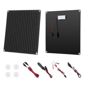 20W 12V Solar Panel Battery Charger, Solar Battery Trickle Charger Maintainer with Built-in Smart Controller & 3 Connection Cables
