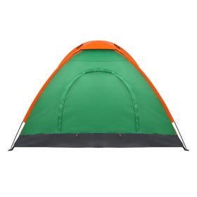 2-Person Waterproof Camping Dome Tent for Outdoor Hiking Survival Orange & Green