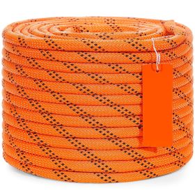 Dual-Weave Polyester Cord, 3/8 inch by 120 feet, 48-Strand, 4000 Pound Tensile Strength, Multi-Use Rope for Arborist Activities
