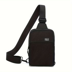 Small Crossbody Bags For Women & Men, Mini Sling Bag Fanny Packs Crossbody Purse, Chest Bag For Travelling, Hiking, Running -Black (Option: Black)